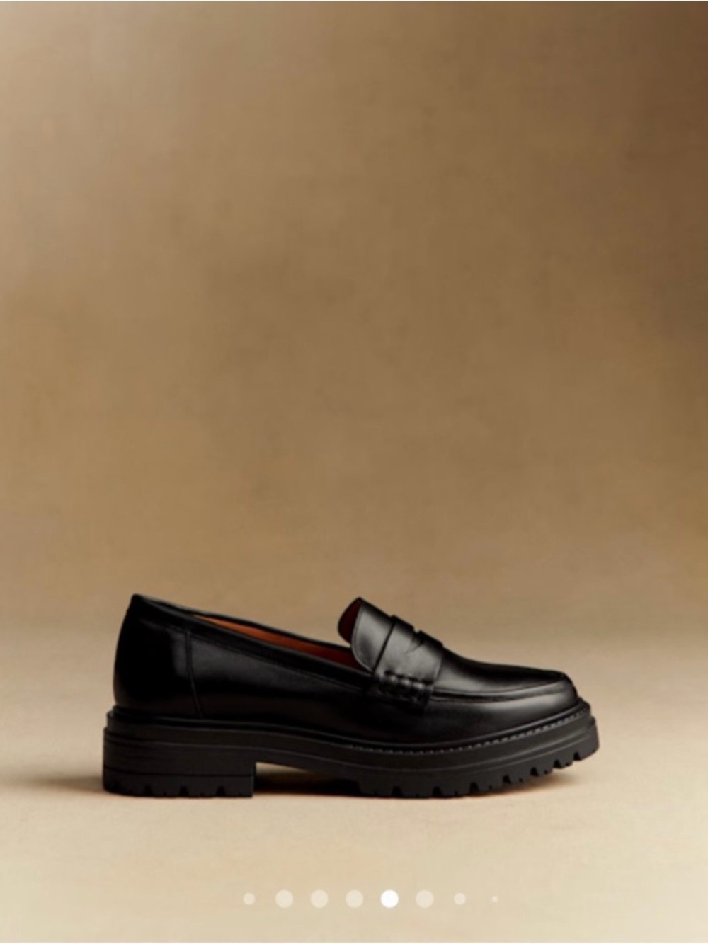 Sezane Women’s  Black Leather Penny Loafers - Picture 3 of 10
